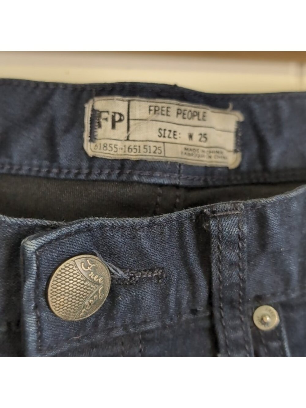Free People High Rise Bell bottoms  Dark Navy Blue - Picture 3 of 9
